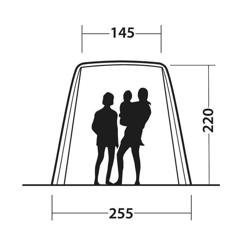 Outwell Desert Van Driveaway Awning Campervan 175-205cm Low - View 12