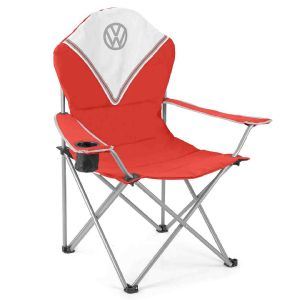 Vw Deluxe Padded Camping Chair Red OL0195 VW - UK Camping And Leisure