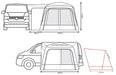 Outdoor Revolution Cayman DT (180-220) 2025 Driveaway Awning Outdoor Revolution - UK Camping And Leisure