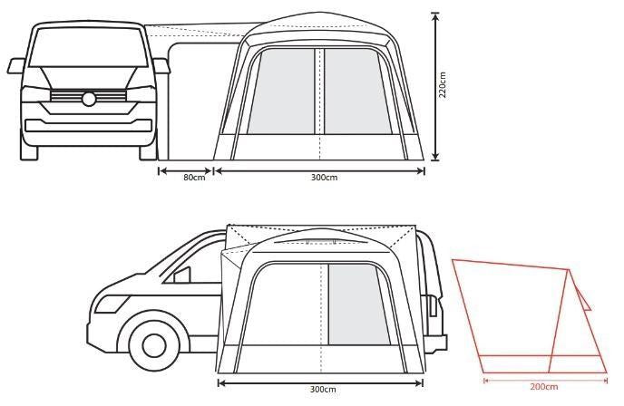 Outdoor Revolution Cayman DT (180-220) 2025 Driveaway Awning Outdoor Revolution - UK Camping And Leisure