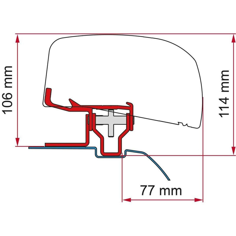 Fiamma NV 200 Bracket Kit for F40van 210 Awning - Deep Black Fiamma - UK Camping And Leisure