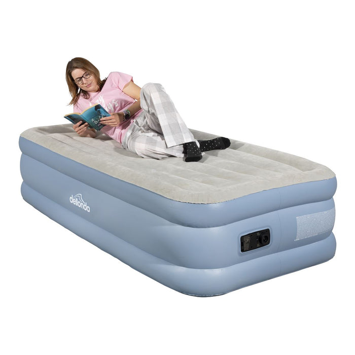 Dellonda Raised Air Bed with Built-in Electric Pump & Storage Bag - Single Dellonda - UK Camping And Leisure