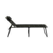 Travellife Barletta Lounger Black | breathable, lightweight, garden