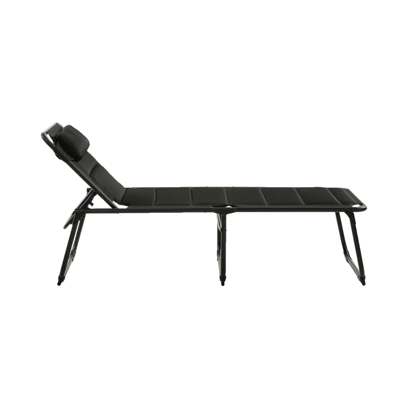 Travellife Barletta Lounger Black | breathable, lightweight, garden