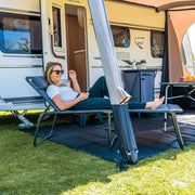 Travellife Barletta Lounger Black | breathable, lightweight, garden
