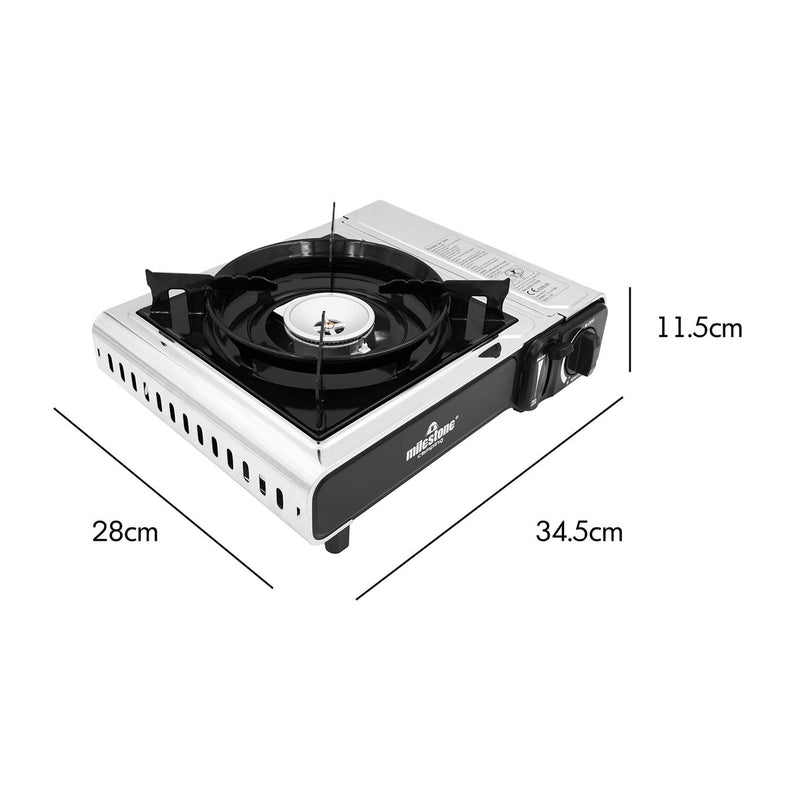 Portable Gas Stove - Fully Safety Certified 18949 Milestone Camping - UK Camping And Leisure