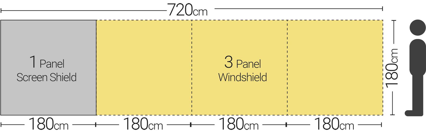 Quest Screen Shield Windbreak (1 panel) Quest Leisure - UK Camping And Leisure