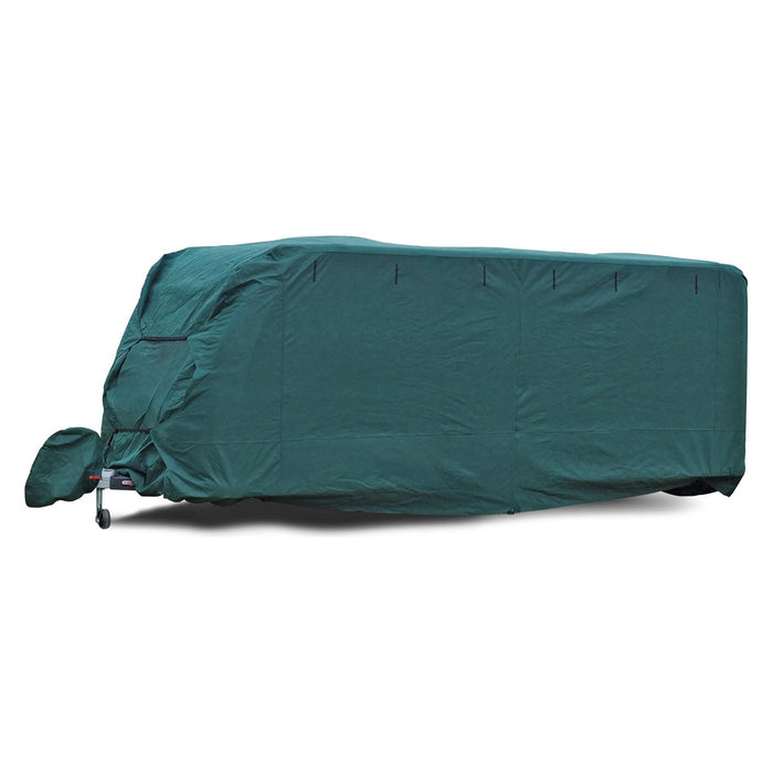 Caravan cover pro XXXLarge upto  8Ft wide 23ft-25ft  (690 - 750 cm) green 4347G8 Quest - UK Camping And Leisure