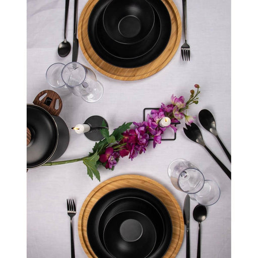 Bo-Camp Industrial Collection Dinner Plate Orville 4 Pieces Black Bo-Camp - UK Camping And Leisure