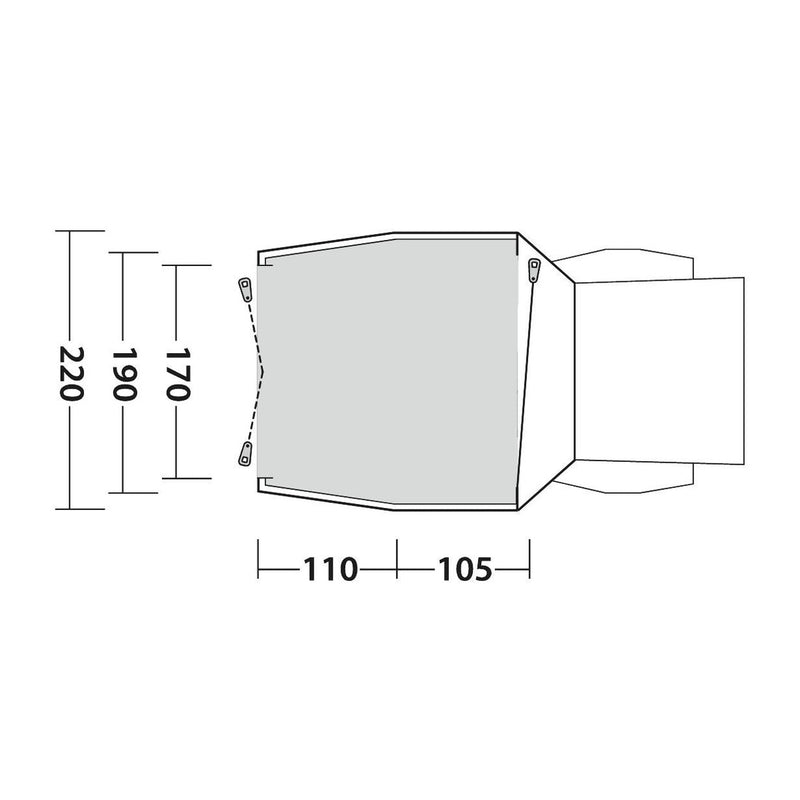 Outwell Dune SUV Driveaway SUV Car Tailgate Awning 155-185cm - View 11