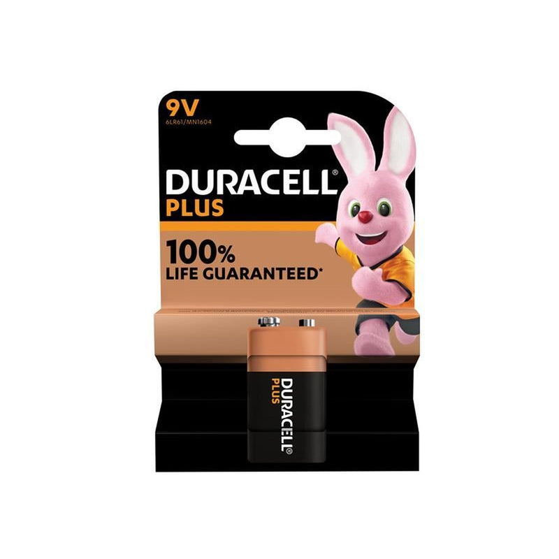 Duracell 9V Plus Power +100% Battery (Single Pack) Duracell - UK Camping And Leisure