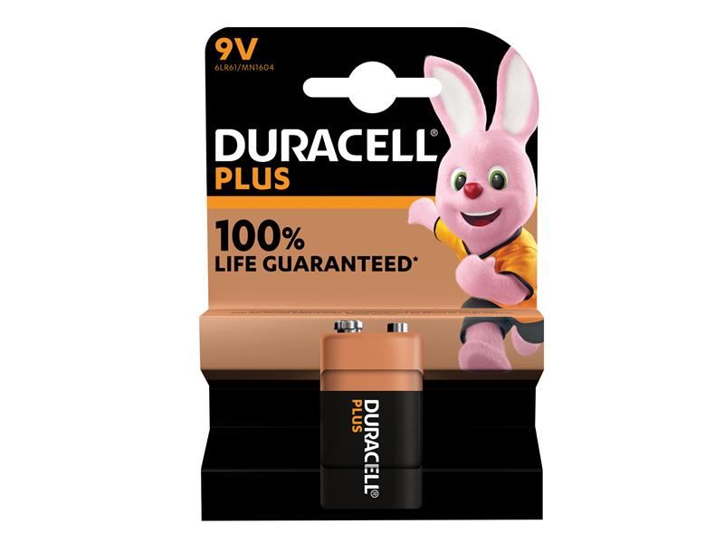 Duracell 9V Plus Power +100% Battery (Single Pack) Duracell - UK Camping And Leisure