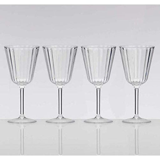 4Pk Crystal Line Clear Wine Glass 220Ml SP2018 Flamefield - UK Camping And Leisure