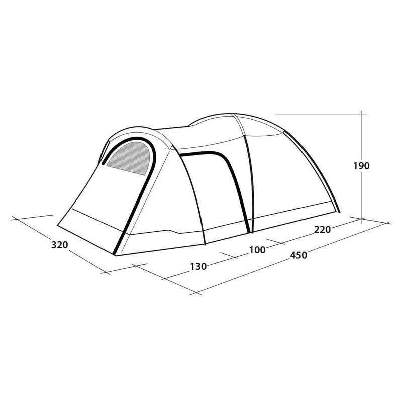 Outwell Cloud 5 Plus Pole Tent Green 5 Person Outwell - UK Camping And Leisure