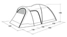 Outwell Cloud 5 Plus Pole Tent Green 5 Person Outwell - UK Camping And Leisure