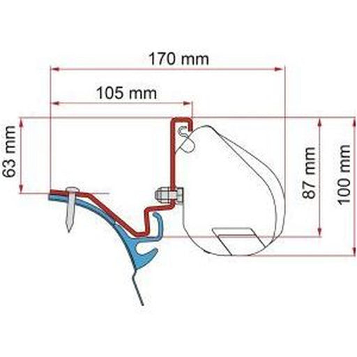 Fiamma F35 Adapter Kit Vwt6 Kepler L2 98655Z033 Fiamma - UK Camping And Leisure