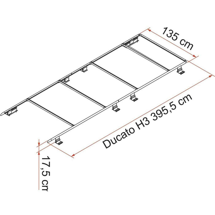 Fiamma Roof Rail Ducato H3 - RHD (05808-04-) Fiamma - UK Camping And Leisure