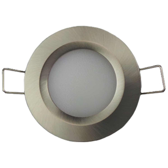 Slim Nickel LED Downlight for Recess Mount (Cool White / No Switch) Aten Lighting - UK Camping And Leisure