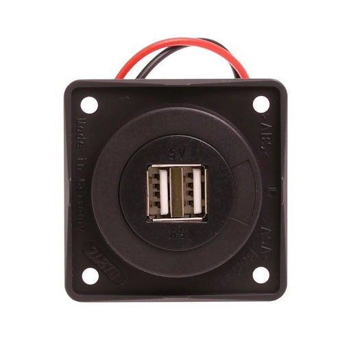 Berker Anthracite Twin USB Charging Point (21238A) Berker - UK Camping And Leisure