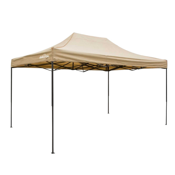 Dellonda 3 x 4.5m Pop-Up Gazebo Heavy Duty  with Carry Bag - Beige Dellonda - UK Camping And Leisure