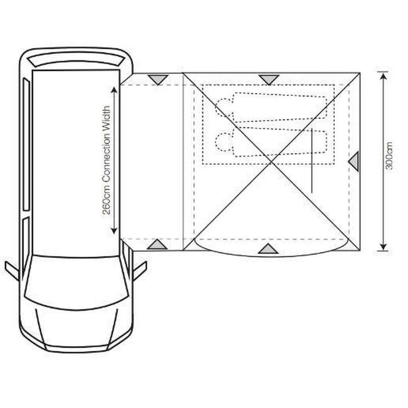 Outdoor Revolution Cayman DT (180-220) 2025 Driveaway Awning Outdoor Revolution - UK Camping And Leisure