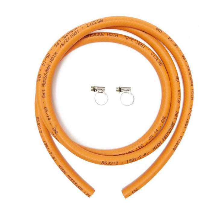 Calor 2M 8Mm Low Pressure Hose & Clips 601259 Calor - UK Camping And Leisure