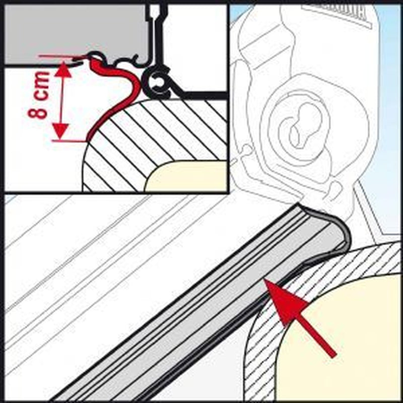 Fiamma Rain Guard Lower (M) 06299-01- UK Camping And Leisure - UK Camping And Leisure