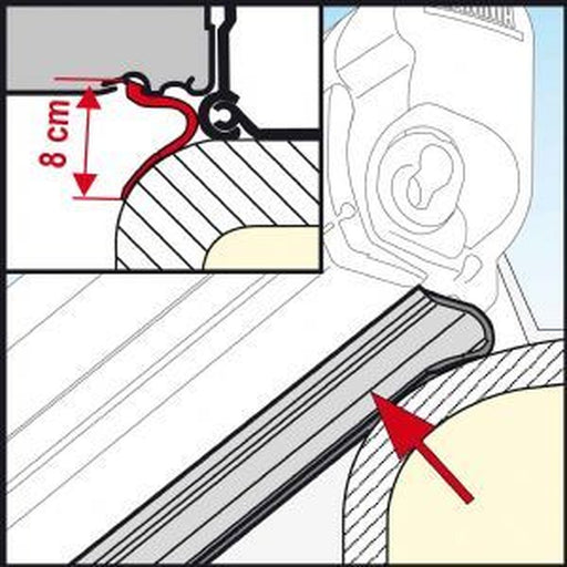 Fiamma Rain Guard Lower (M) 06299-01- UK Camping And Leisure - UK Camping And Leisure