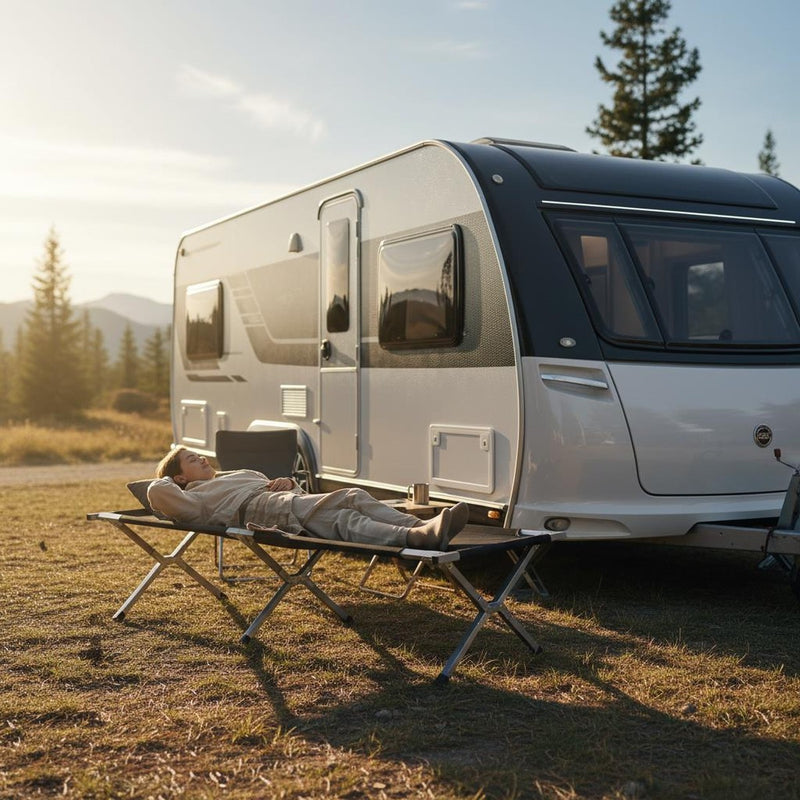 Leisurewize Aluminium Camping Bed Foldable Raised Camp Bed -120kg - View 6