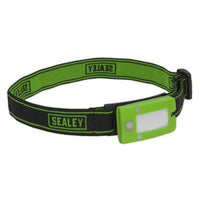 2W COB LED Rechargeable Head Torch Auto Sensor Cycling Front Rear Light Green