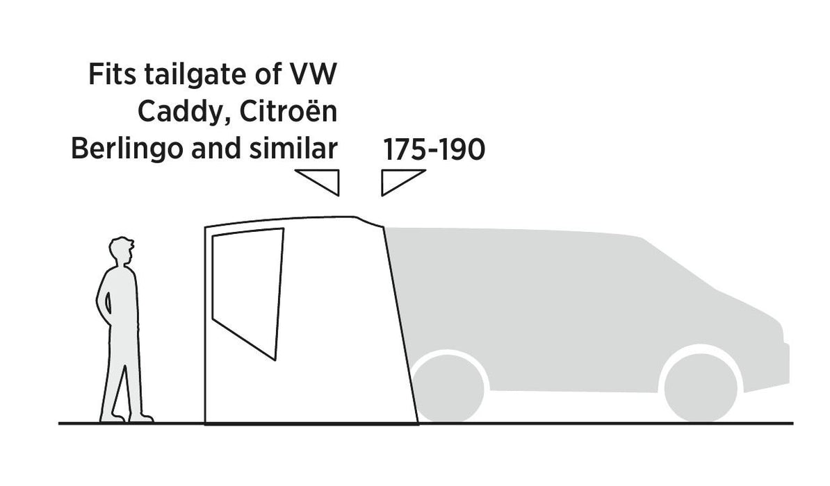 Easy Camp Krossbu Mini Tailgate Awning Grey Easy Camp - UK Camping And Leisure