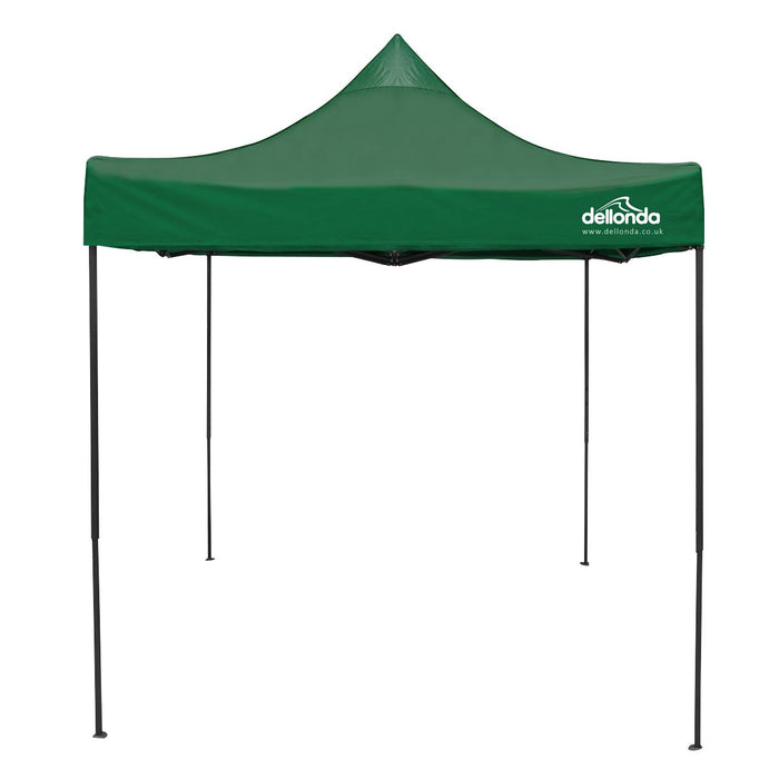 Dellonda 2x2m Pop-Up Gazebo Heavy Duty  with Carry Bag - Dark Green Dellonda - UK Camping And Leisure