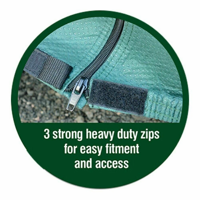 Maypole Premium Green 4-Ply Caravan Cover Extra Wide 2.6m 6.2-6.8m (21-23′)