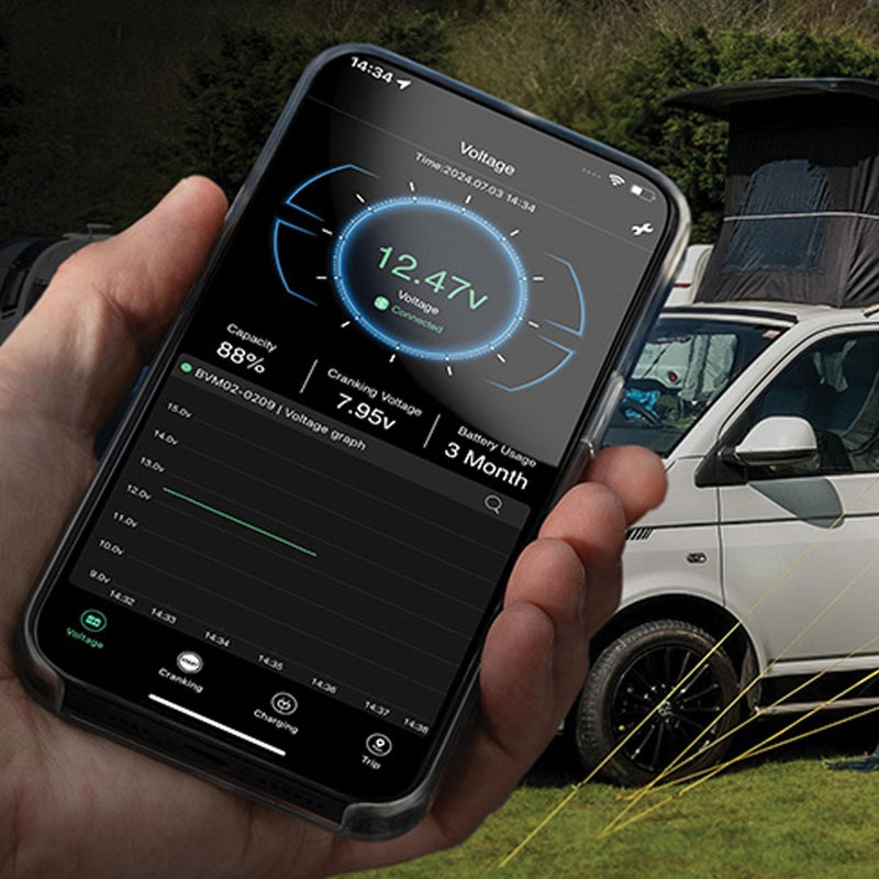 Maypole Bluetooth Smart Battery Health Monitor – 12/24V AGM, GEL, Lead Acid & Lithium Ion Batteries - View 4
