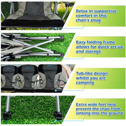 Liberty Grey Folding Camping Chair MDS1203 Liberty Leisure UK - UK Camping And Leisure