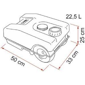 Fiamma Roll Tank 23 W (Waste) 02428A01- Fiamma - UK Camping And Leisure