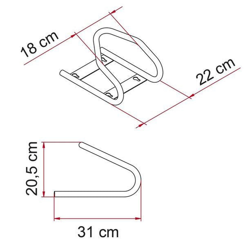 Fiamma Moto Wheel Chock Front - View 2