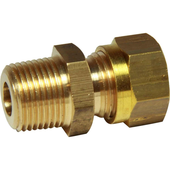 AG Brass Male Stud Coupling 10mm x 3/8" BSP Taper AG - UK Camping And Leisure