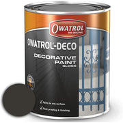 Owatrol Deco Anti Corrosive Gloss Paint (Grey Dust RAL 7037 750ml) for Metal Pr Owatrol - UK Camping And Leisure
