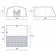 Kampa Dawlish 06 Tent 6 Person Poled Tent - View 10