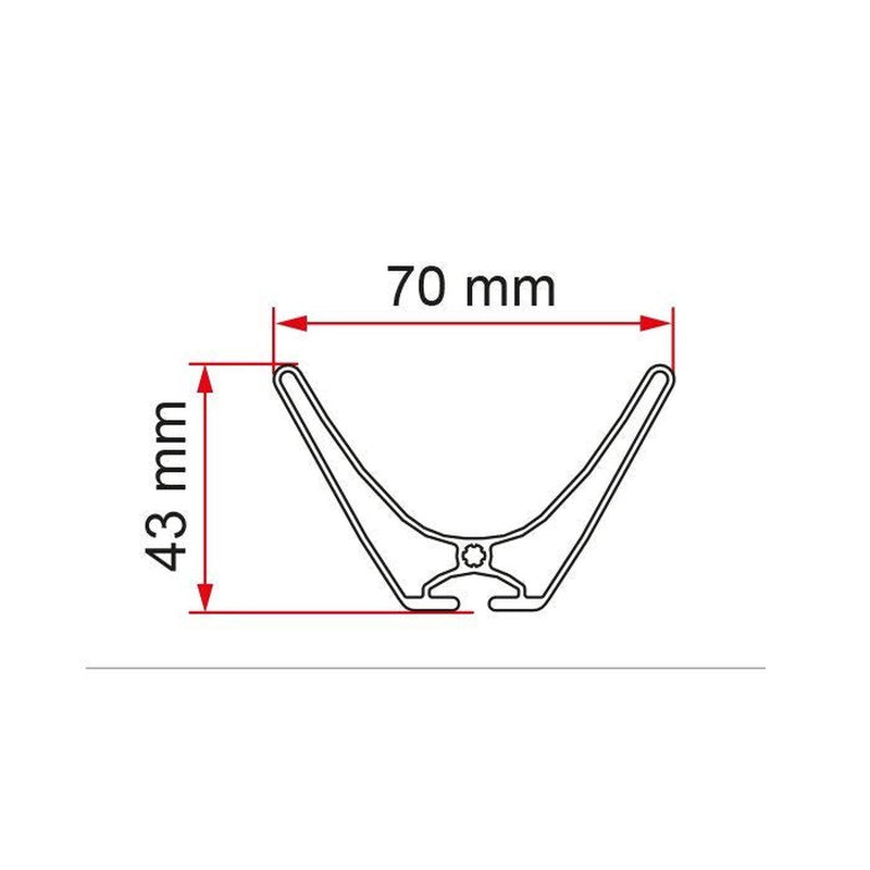 Fiamma Rail Plus XL Deep Black Bike Rail - Image 3 of 4 | UK Camping and Leisure