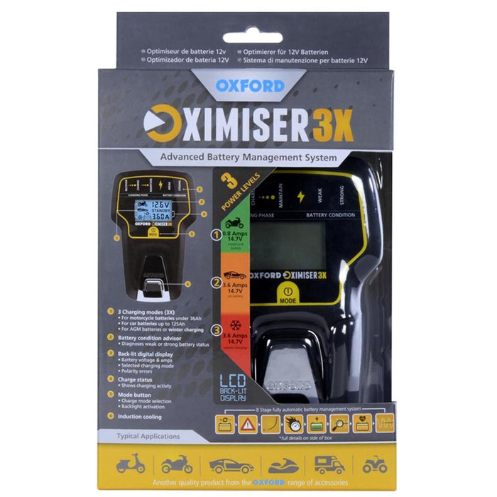 Oximiser 3X Advanced Battery Charger Oxford - UK Camping And Leisure
