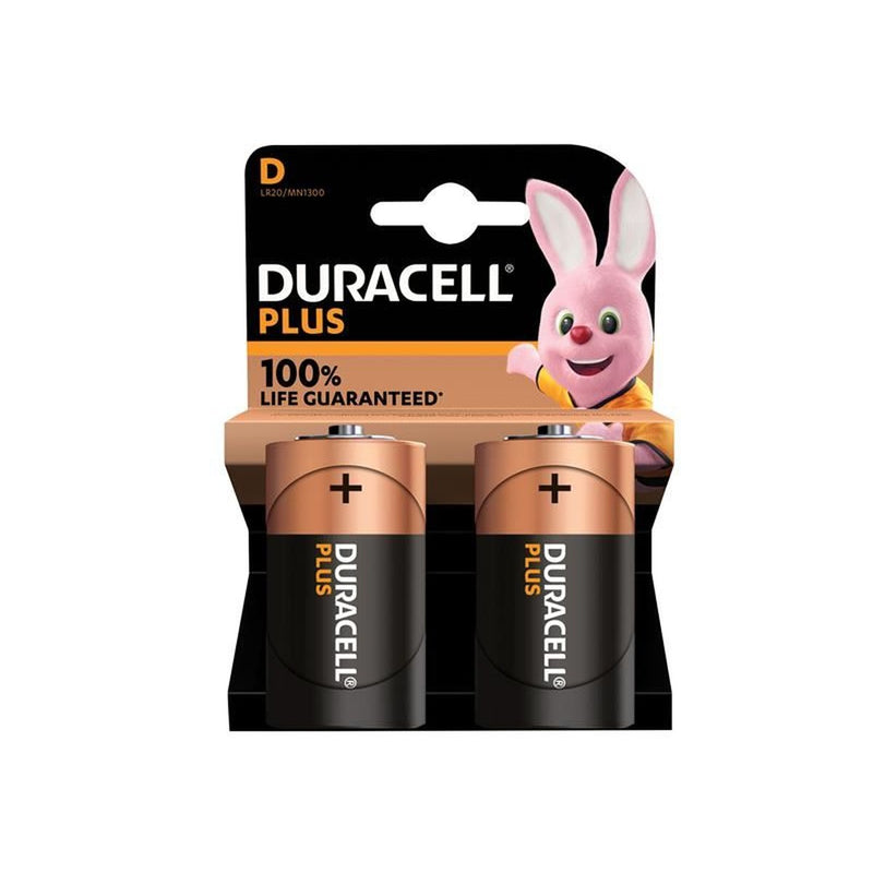 Duracell D Cell Plus Power +100% Batteries (Pack 2) Duracell - UK Camping And Leisure