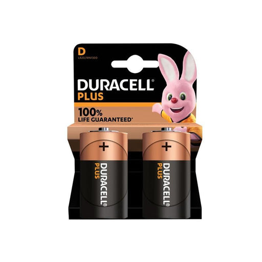 Duracell D Cell Plus Power +100% Batteries (Pack 2) Duracell - UK Camping And Leisure