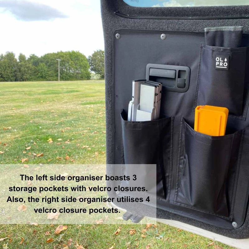 Olpro VW T5/T6 Rear Barn Door Storage Organisers Left Side