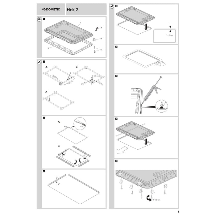 Dometic Heki 2 Rooflight 9104100235 Dometic - UK Camping And Leisure