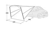 Outwell Vehicle Touring Canopy Shelter - For Motorhomes, Campervans & Caravans | waterproof, lightweight, steel pole