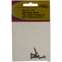 MDS1203 W4 No 6 x 1/2 Self Tapping Stainless Steel Pan head 37719