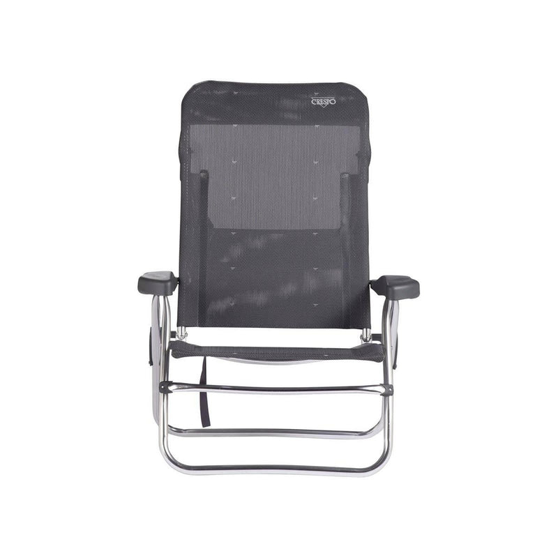 Crespo Beach Chair AL/223 Dark Grey Crespo - UK Camping And Leisure