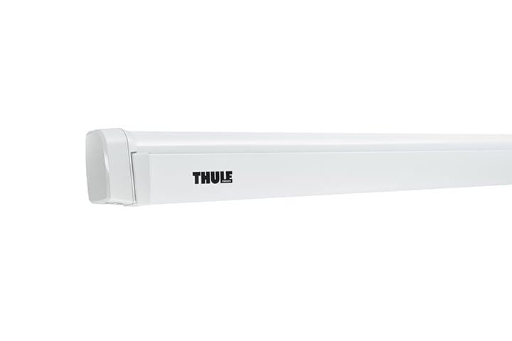 Thule 4200 4.50x2.00m Wall Awning White with Fabric Finish Mystic Grey